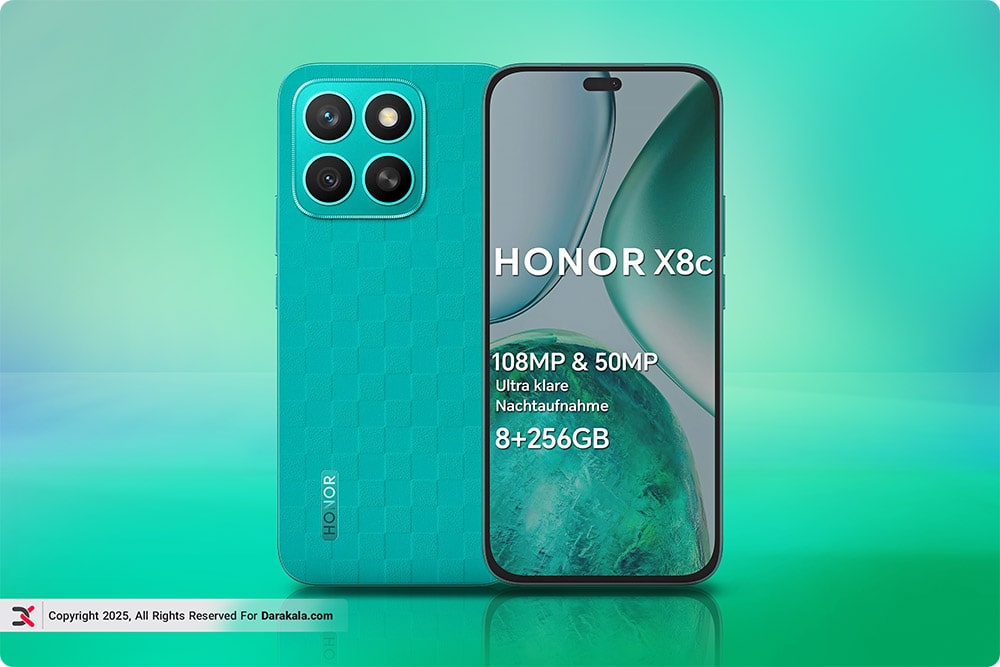 گوشی آنر X8c-طراحی-پنل پشت و جلو